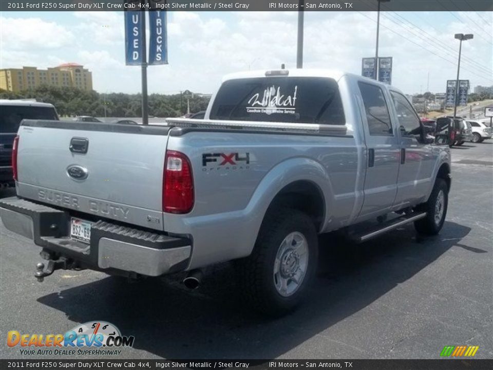 2011 Ford F250 Super Duty XLT Crew Cab 4x4 Ingot Silver Metallic / Steel Gray Photo #3