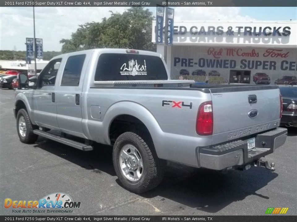 2011 Ford F250 Super Duty XLT Crew Cab 4x4 Ingot Silver Metallic / Steel Gray Photo #5