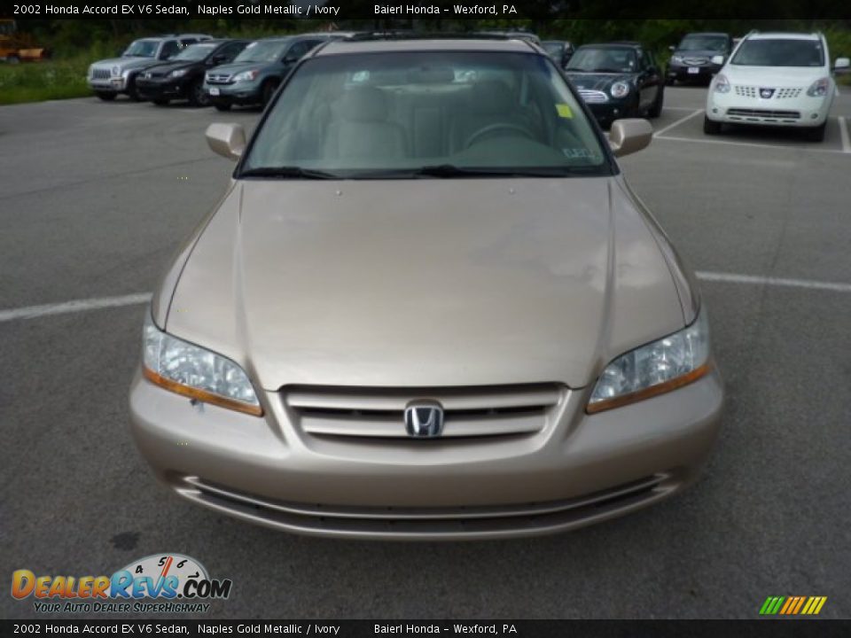 2002 Honda Accord EX V6 Sedan Naples Gold Metallic / Ivory Photo #2