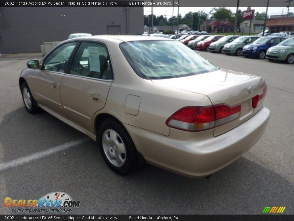 2002 Honda Accord EX V6 Sedan Naples Gold Metallic / Ivory Photo #5