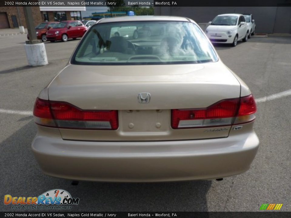 2002 Honda Accord EX V6 Sedan Naples Gold Metallic / Ivory Photo #6