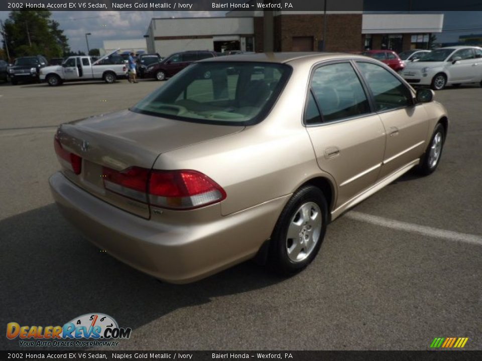 2002 Honda Accord EX V6 Sedan Naples Gold Metallic / Ivory Photo #7