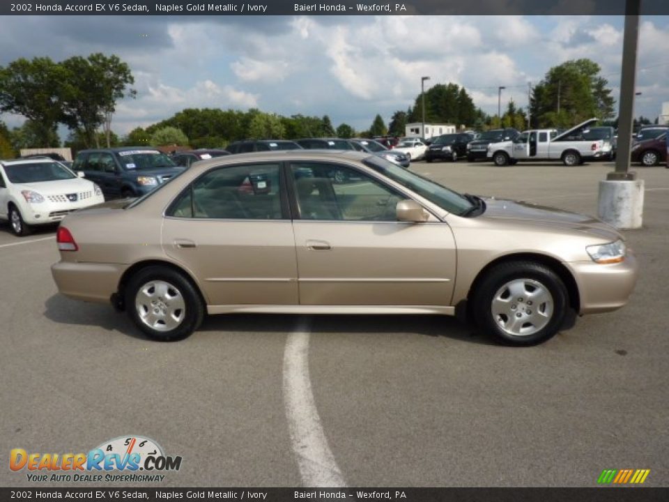 2002 Honda Accord EX V6 Sedan Naples Gold Metallic / Ivory Photo #8