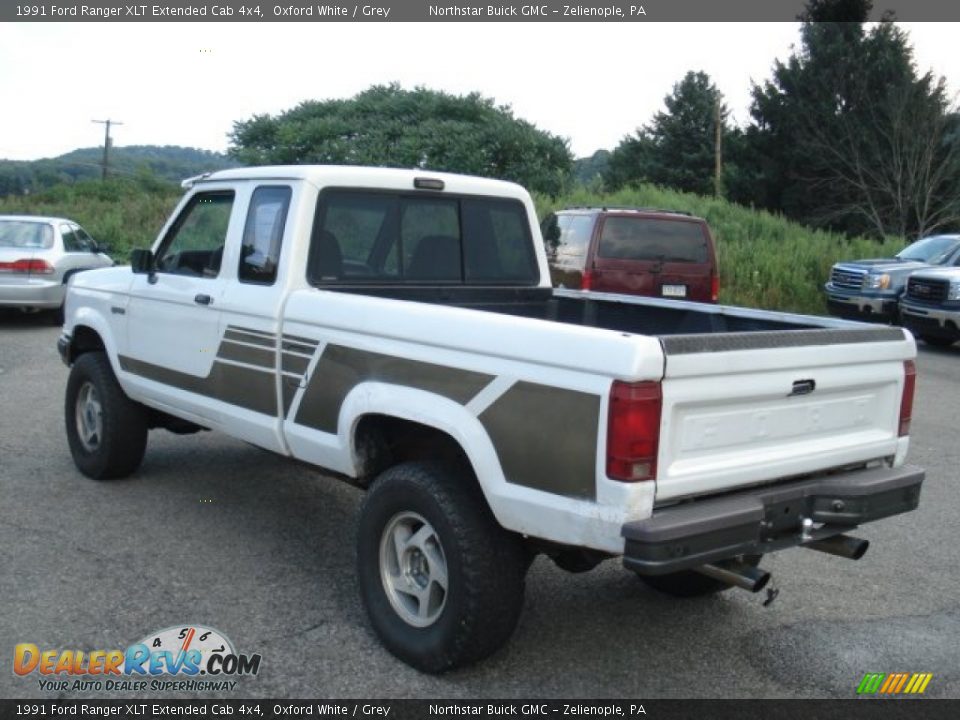 1991 Ford Ranger XLT Extended Cab 4x4 Oxford White / Grey Photo #4
