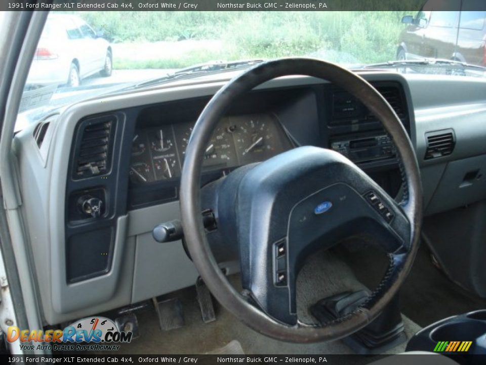 1991 Ford Ranger XLT Extended Cab 4x4 Oxford White / Grey Photo #8