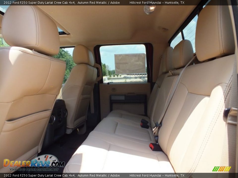 2012 Ford F250 Super Duty Lariat Crew Cab 4x4 Autumn Red Metallic / Adobe Photo #4