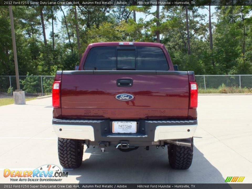 2012 Ford F250 Super Duty Lariat Crew Cab 4x4 Autumn Red Metallic / Adobe Photo #6