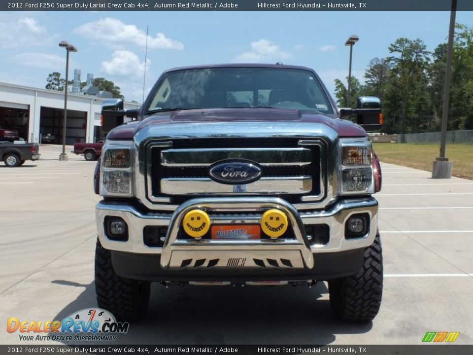2012 Ford F250 Super Duty Lariat Crew Cab 4x4 Autumn Red Metallic / Adobe Photo #10
