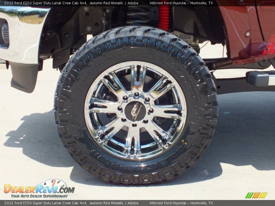 2012 Ford F250 Super Duty Lariat Crew Cab 4x4 Autumn Red Metallic / Adobe Photo #11