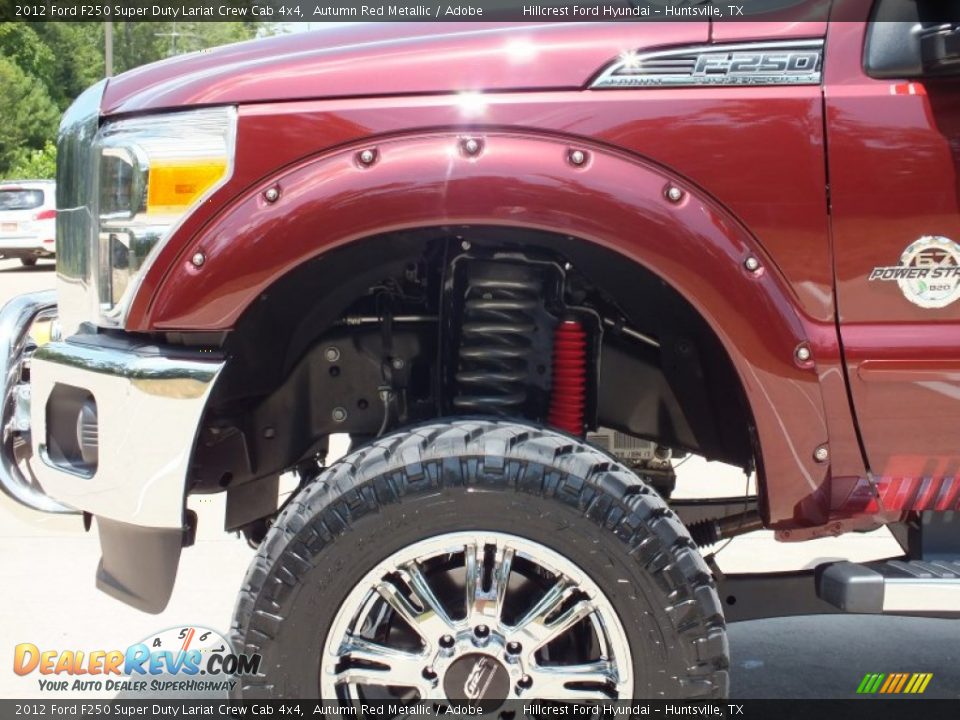 2012 Ford F250 Super Duty Lariat Crew Cab 4x4 Autumn Red Metallic / Adobe Photo #12