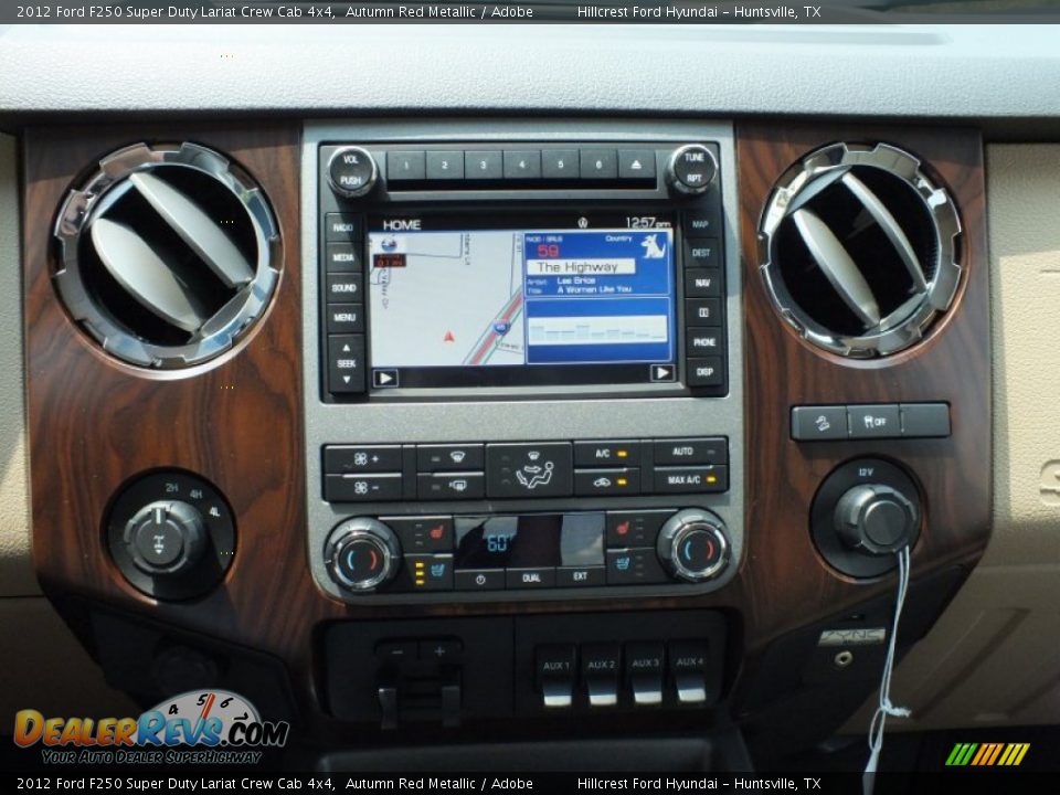 2012 Ford F250 Super Duty Lariat Crew Cab 4x4 Autumn Red Metallic / Adobe Photo #17