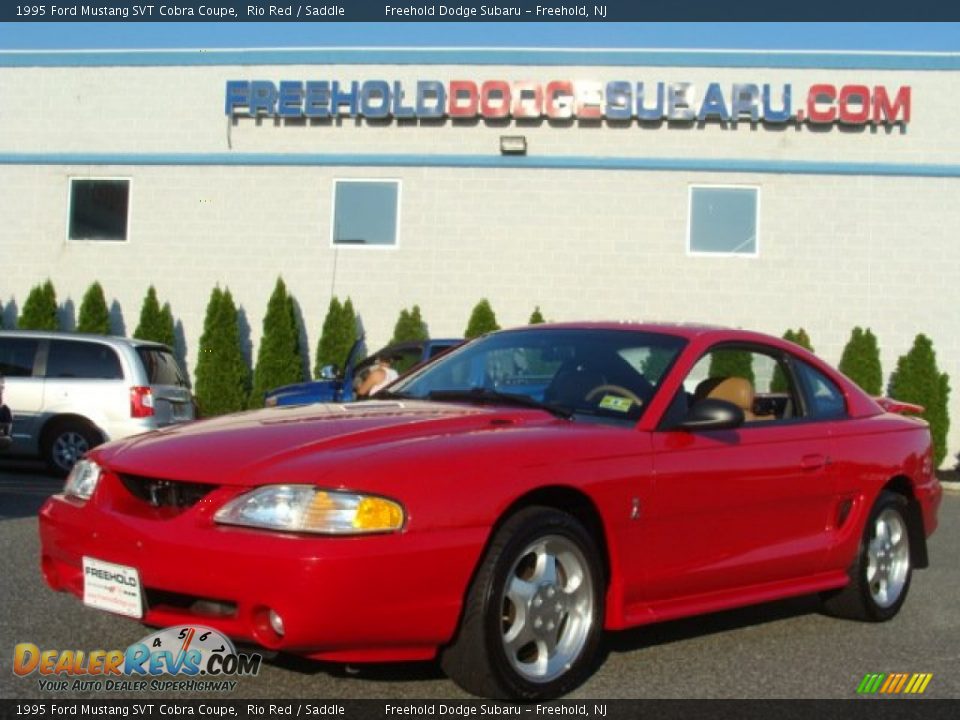 1995 Ford Mustang SVT Cobra Coupe Rio Red / Saddle Photo #1
