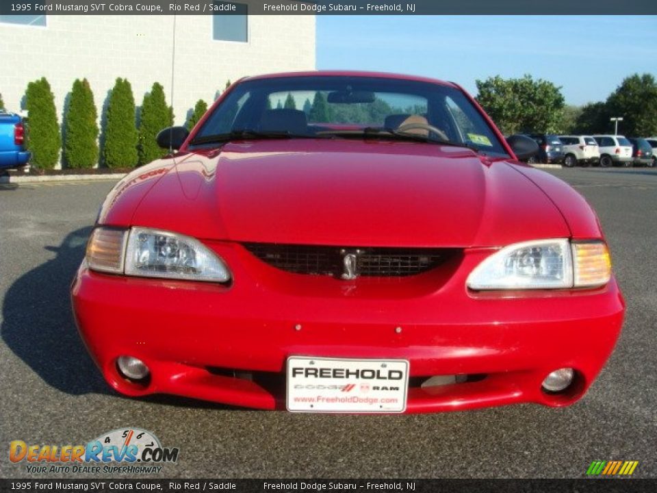 1995 Ford Mustang SVT Cobra Coupe Rio Red / Saddle Photo #2