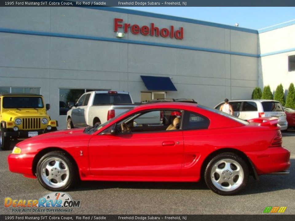 1995 Ford Mustang SVT Cobra Coupe Rio Red / Saddle Photo #3