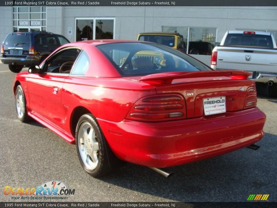 1995 Ford Mustang SVT Cobra Coupe Rio Red / Saddle Photo #4