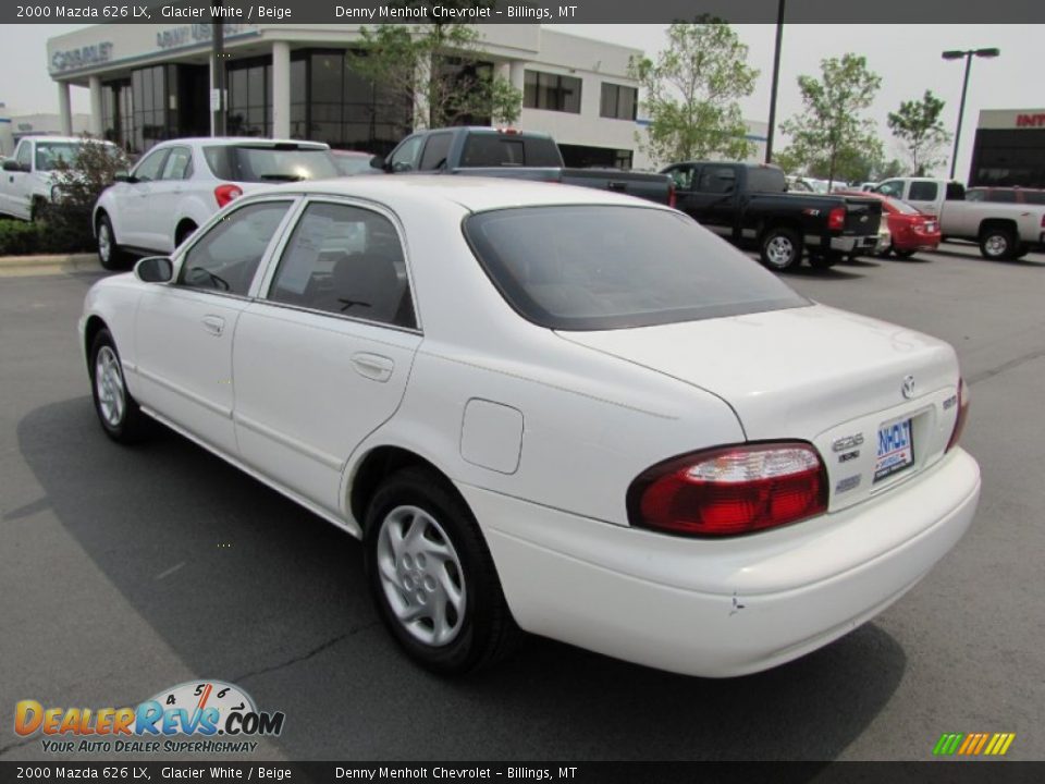 2000 Mazda 626 LX Glacier White / Beige Photo #5