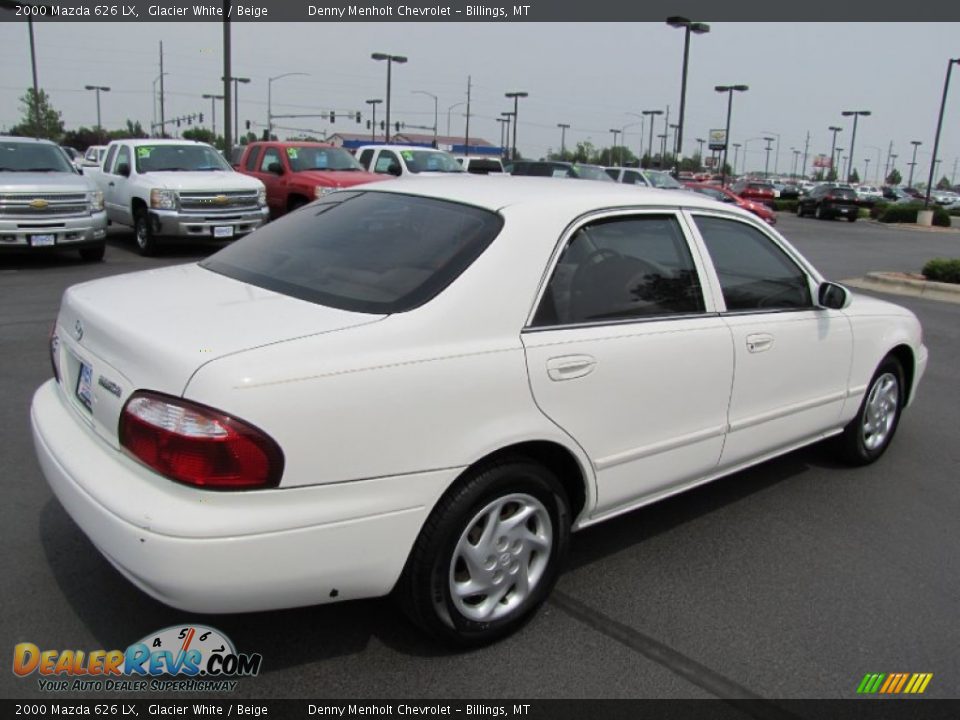 2000 Mazda 626 LX Glacier White / Beige Photo #7