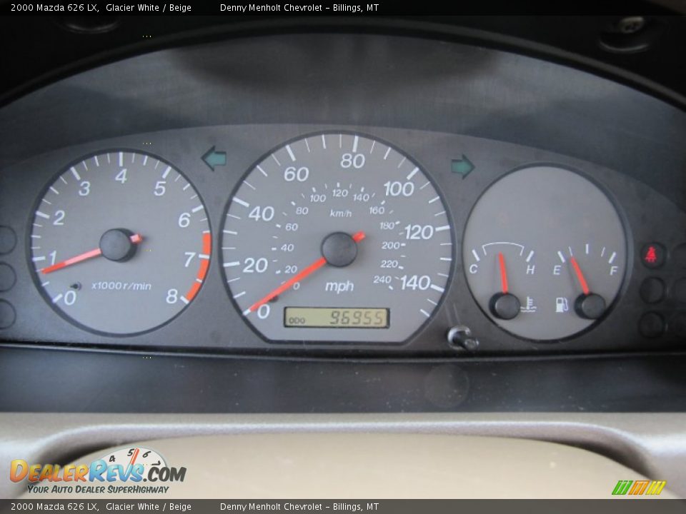 2000 Mazda 626 LX Gauges Photo #9