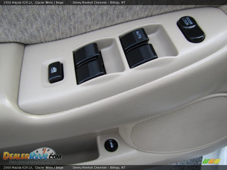 2000 Mazda 626 LX Glacier White / Beige Photo #14