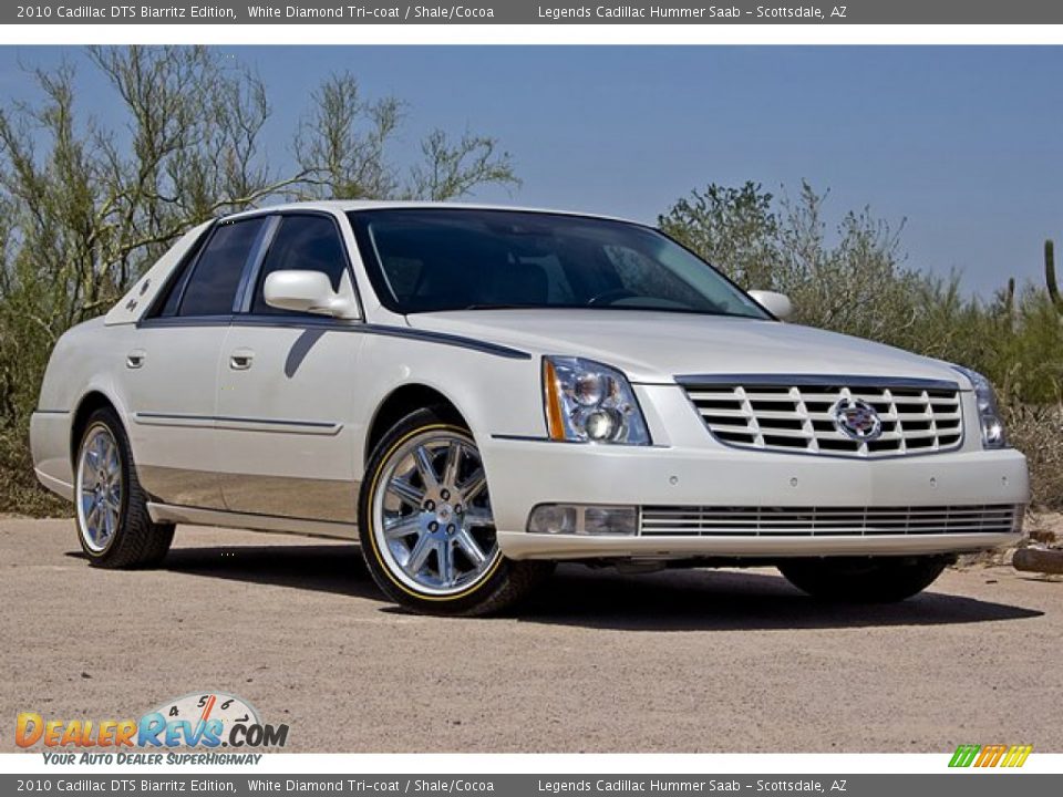 2010 Cadillac DTS Biarritz Edition White Diamond Tri-coat / Shale/Cocoa Photo #5