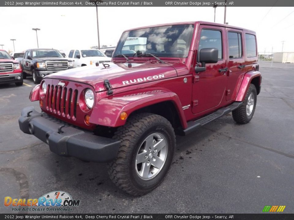 2012 Jeep Wrangler Unlimited Rubicon 4x4 Deep Cherry Red Crystal Pearl / Black Photo #1