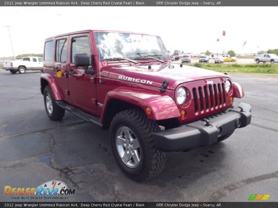 2012 Jeep Wrangler Unlimited Rubicon 4x4 Deep Cherry Red Crystal Pearl / Black Photo #3