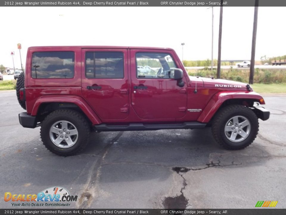 2012 Jeep Wrangler Unlimited Rubicon 4x4 Deep Cherry Red Crystal Pearl / Black Photo #4