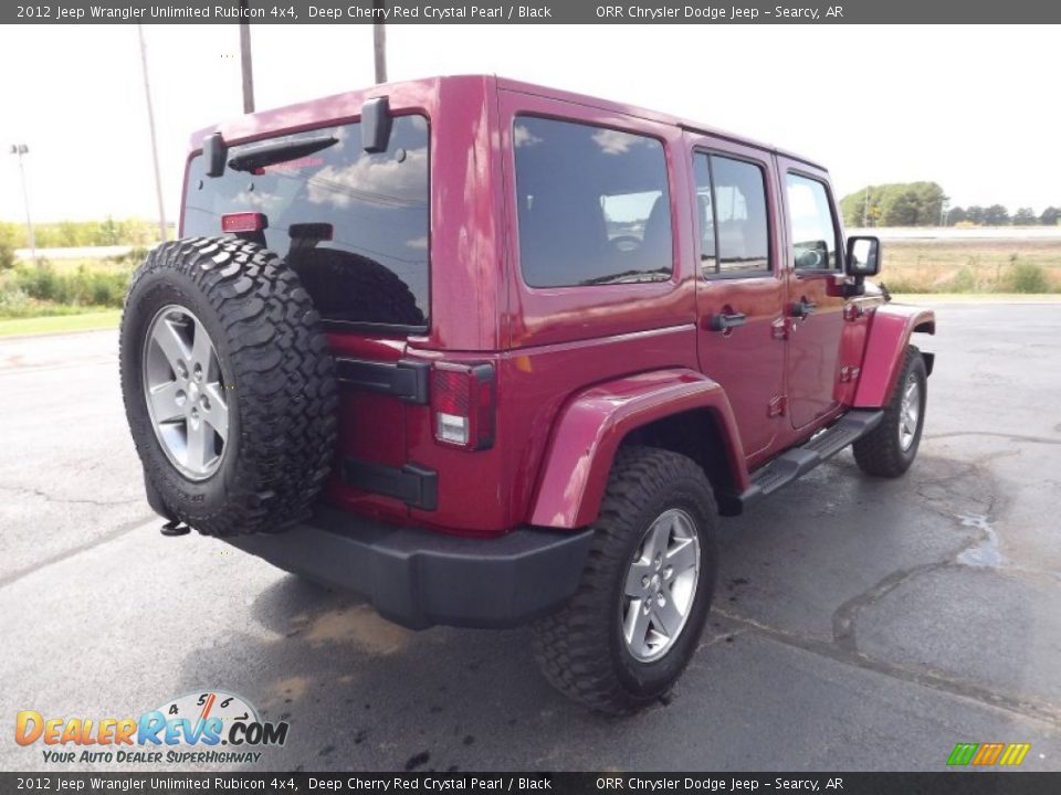 2012 Jeep Wrangler Unlimited Rubicon 4x4 Deep Cherry Red Crystal Pearl / Black Photo #5