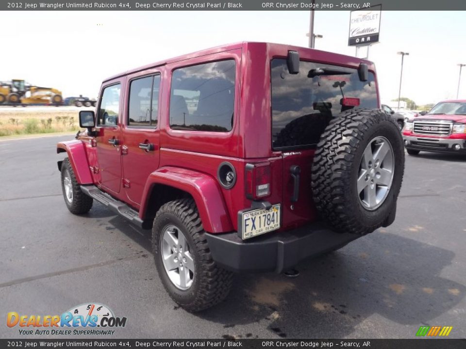 2012 Jeep Wrangler Unlimited Rubicon 4x4 Deep Cherry Red Crystal Pearl / Black Photo #7