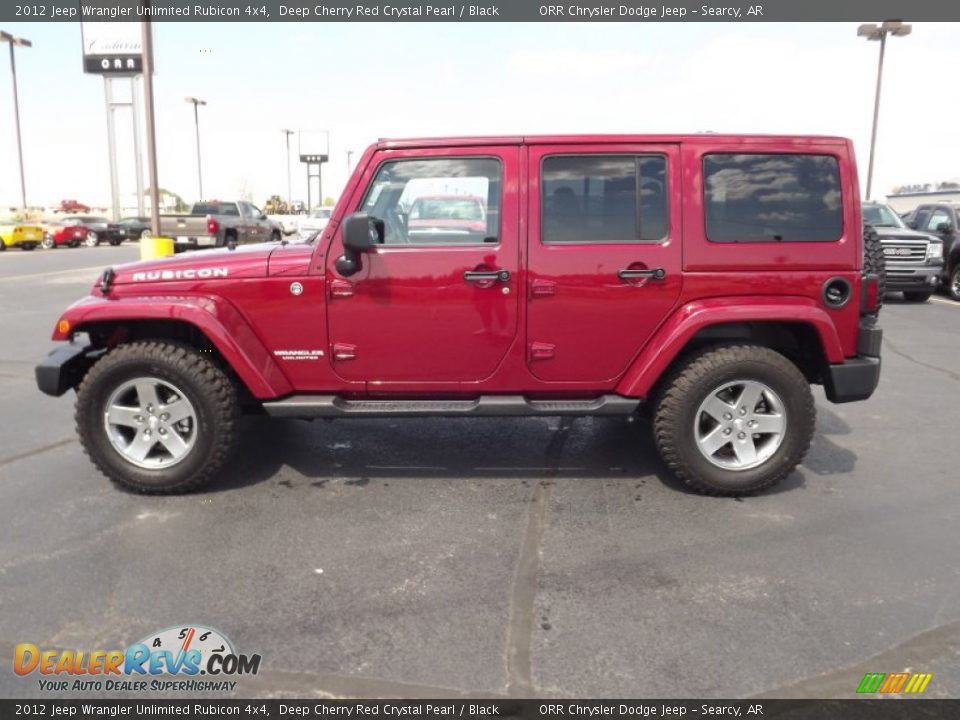 2012 Jeep Wrangler Unlimited Rubicon 4x4 Deep Cherry Red Crystal Pearl / Black Photo #8