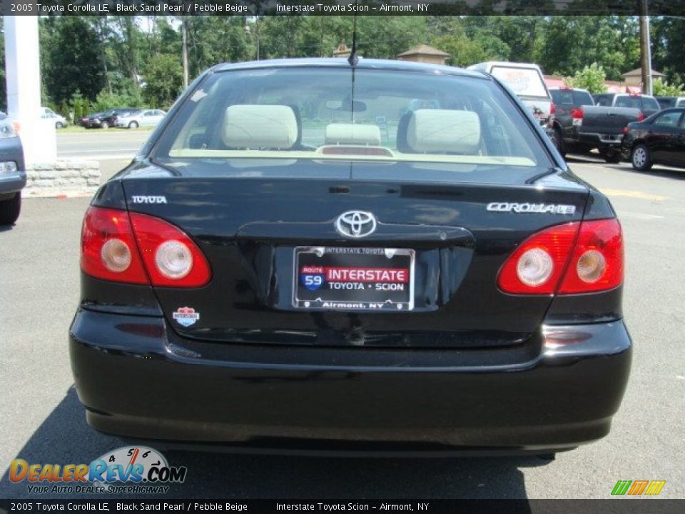 2005 Toyota Corolla LE Black Sand Pearl / Pebble Beige Photo #5