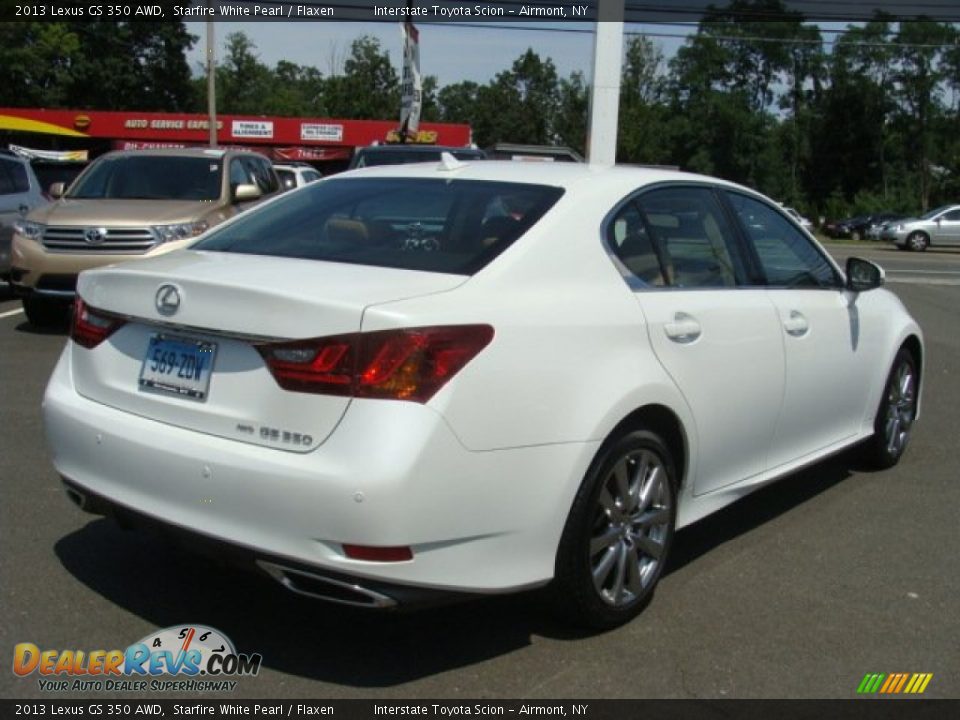 2013 Lexus GS 350 AWD Starfire White Pearl / Flaxen Photo #4