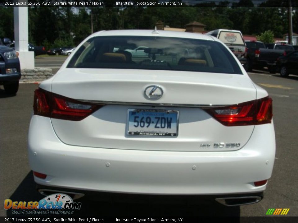 2013 Lexus GS 350 AWD Starfire White Pearl / Flaxen Photo #5