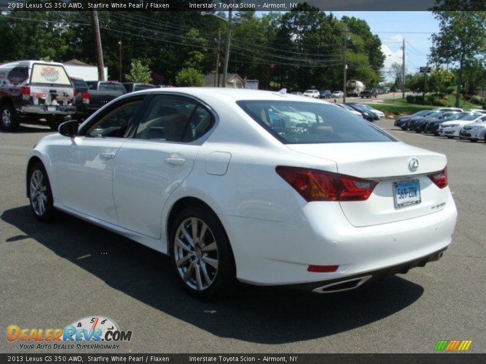 2013 Lexus GS 350 AWD Starfire White Pearl / Flaxen Photo #6