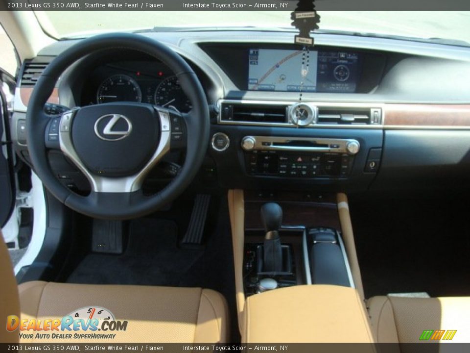 2013 Lexus GS 350 AWD Starfire White Pearl / Flaxen Photo #14