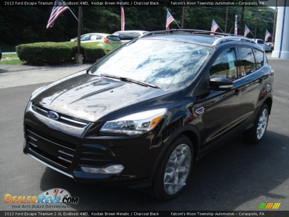 2013 Ford Escape Titanium 2.0L EcoBoost 4WD Kodiak Brown Metallic / Charcoal Black Photo #4