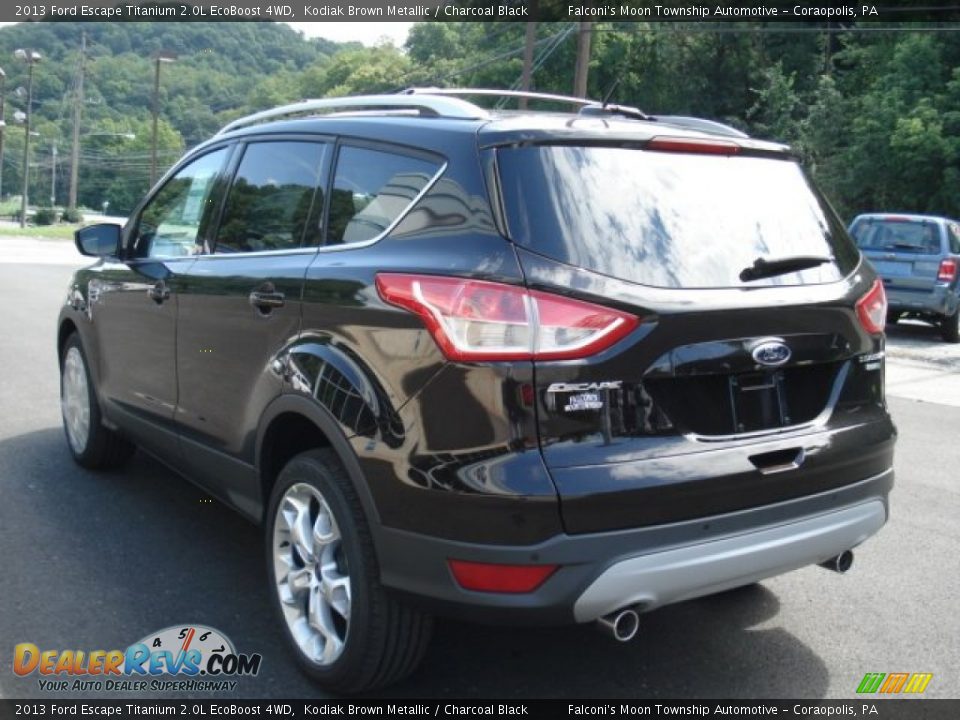 2013 Ford Escape Titanium 2.0L EcoBoost 4WD Kodiak Brown Metallic / Charcoal Black Photo #6