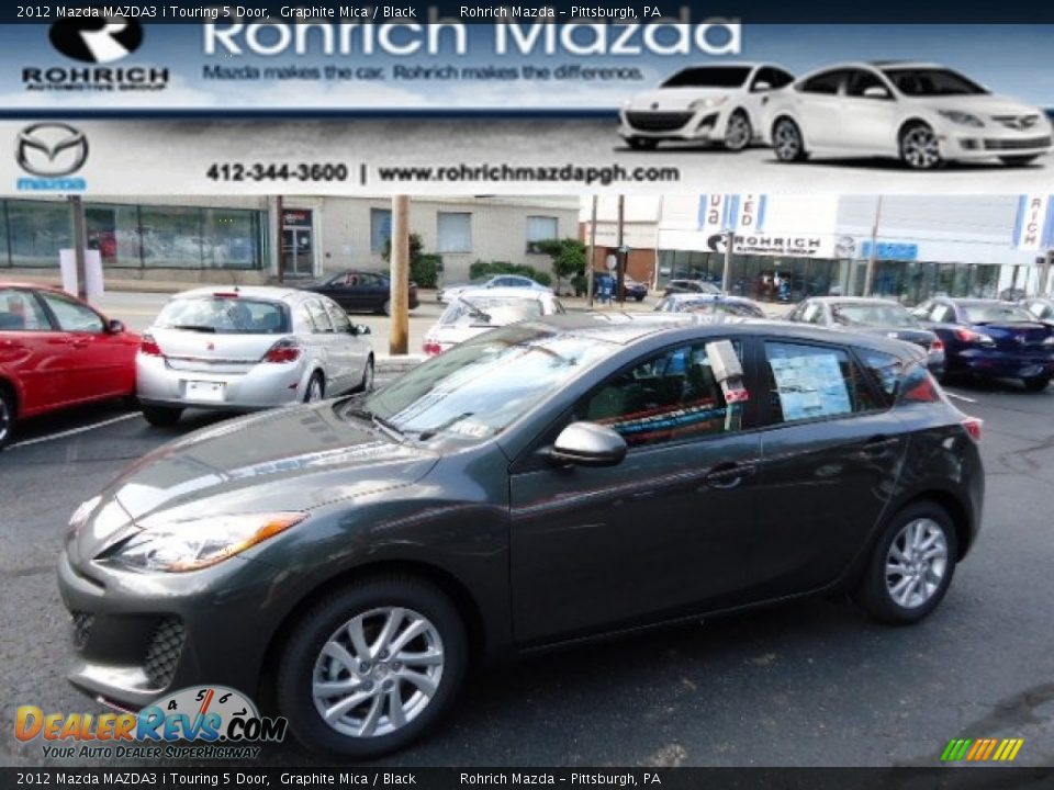 2012 Mazda MAZDA3 i Touring 5 Door Graphite Mica / Black Photo #1
