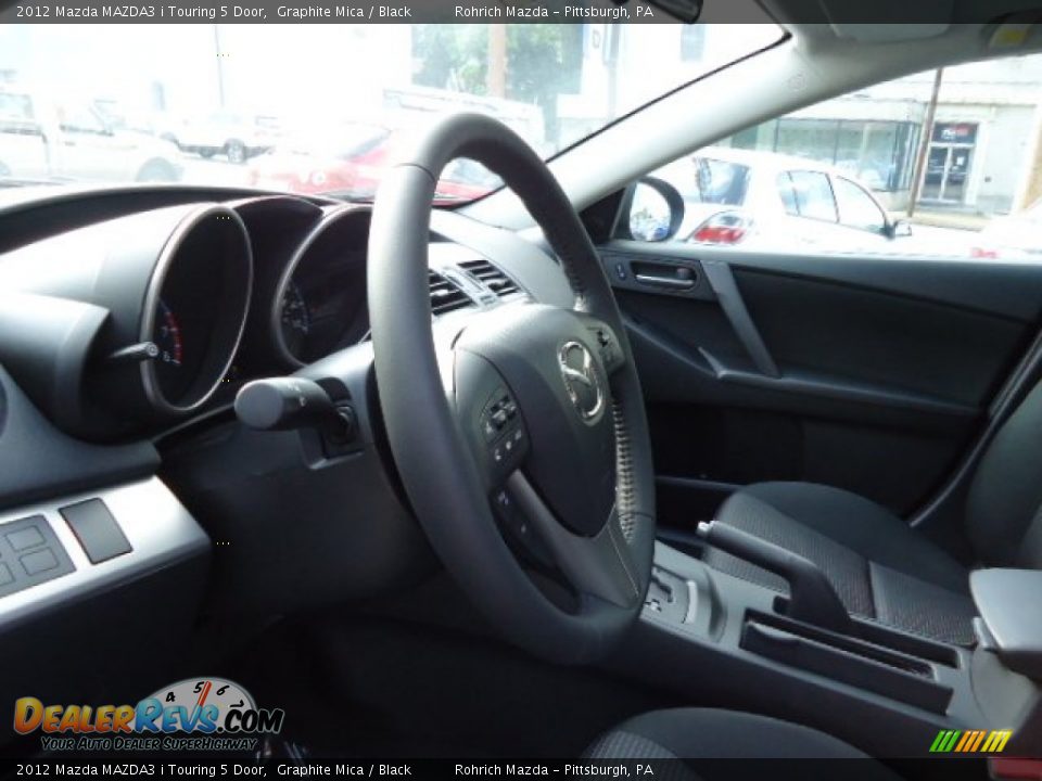 2012 Mazda MAZDA3 i Touring 5 Door Graphite Mica / Black Photo #16
