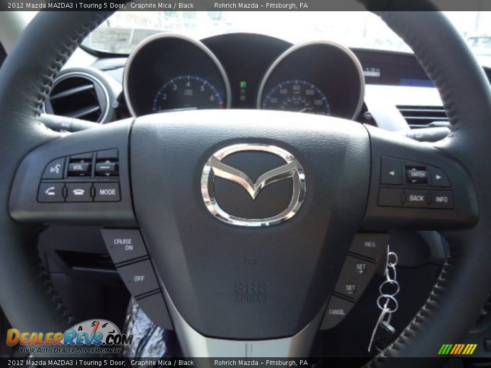 2012 Mazda MAZDA3 i Touring 5 Door Graphite Mica / Black Photo #18