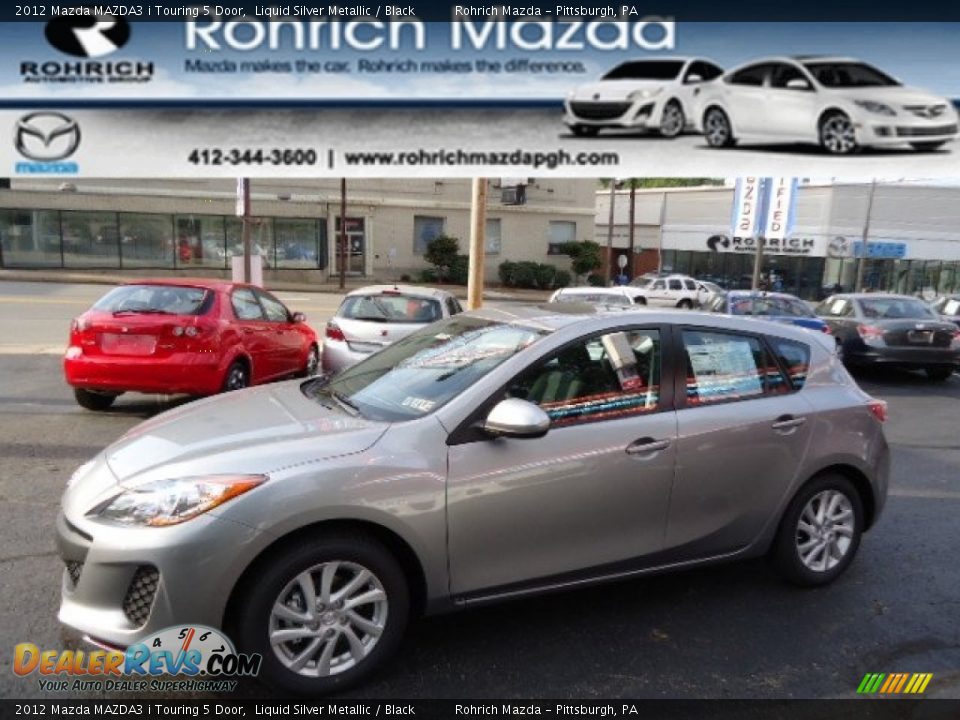 2012 Mazda MAZDA3 i Touring 5 Door Liquid Silver Metallic / Black Photo #1