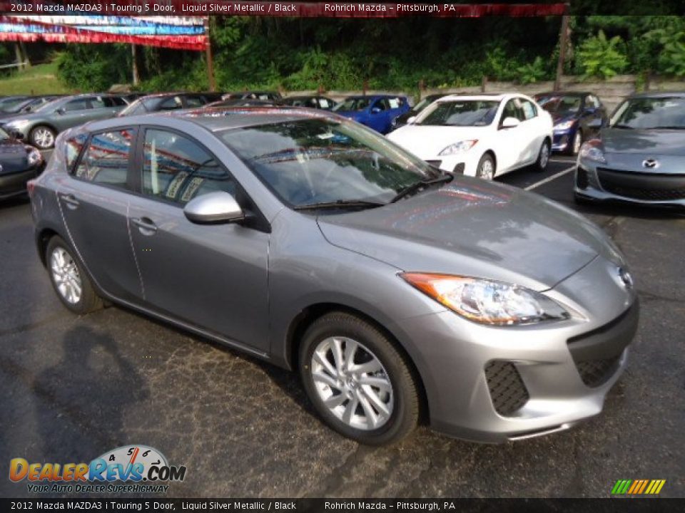 2012 Mazda MAZDA3 i Touring 5 Door Liquid Silver Metallic / Black Photo #7