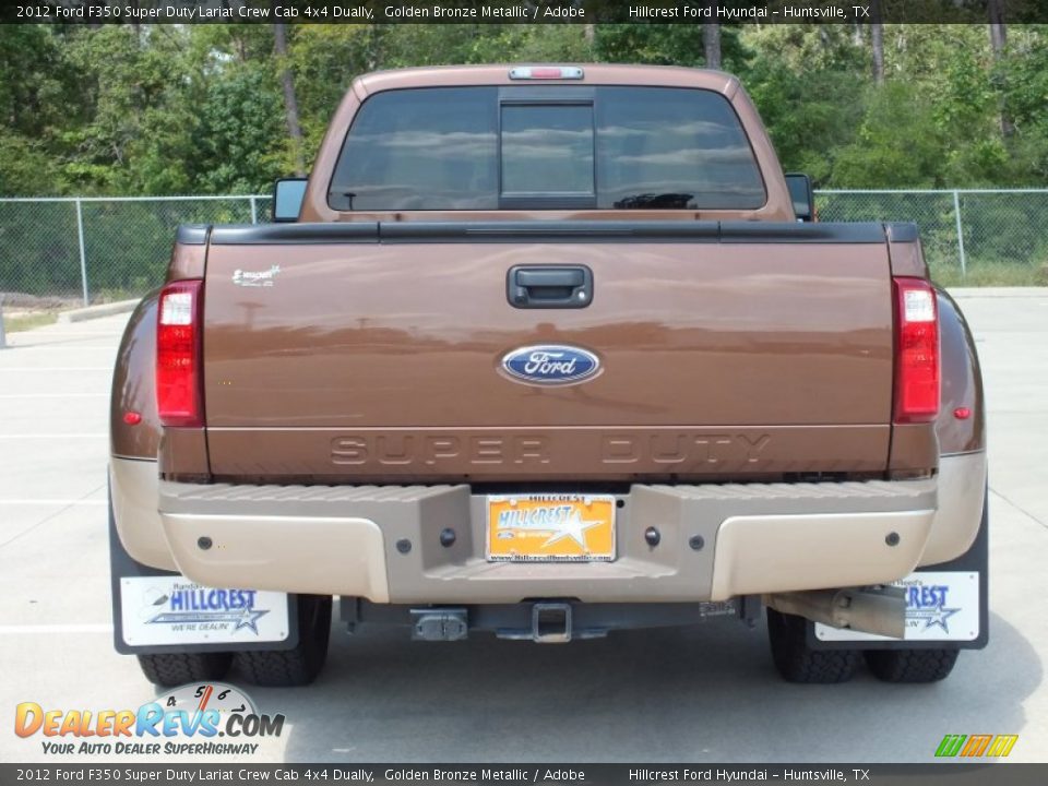 2012 Ford F350 Super Duty Lariat Crew Cab 4x4 Dually Golden Bronze Metallic / Adobe Photo #6