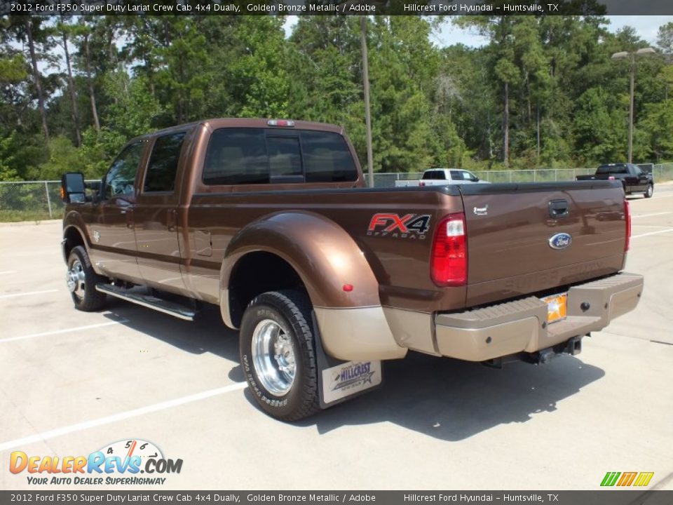 2012 Ford F350 Super Duty Lariat Crew Cab 4x4 Dually Golden Bronze Metallic / Adobe Photo #7