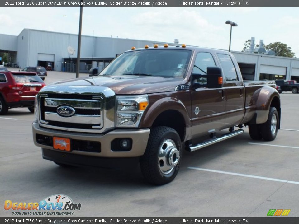 2012 Ford F350 Super Duty Lariat Crew Cab 4x4 Dually Golden Bronze Metallic / Adobe Photo #9