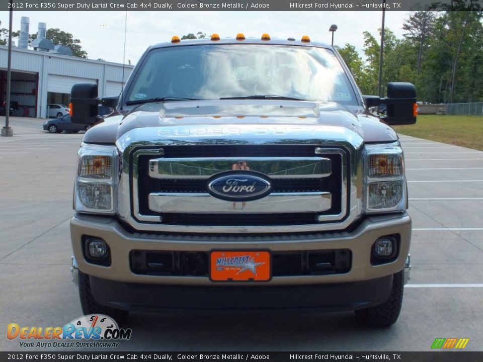 2012 Ford F350 Super Duty Lariat Crew Cab 4x4 Dually Golden Bronze Metallic / Adobe Photo #10