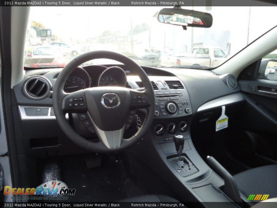 2012 Mazda MAZDA3 i Touring 5 Door Liquid Silver Metallic / Black Photo #12