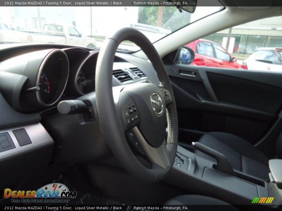 2012 Mazda MAZDA3 i Touring 5 Door Liquid Silver Metallic / Black Photo #16