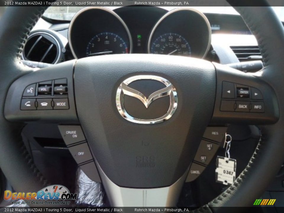 2012 Mazda MAZDA3 i Touring 5 Door Liquid Silver Metallic / Black Photo #18
