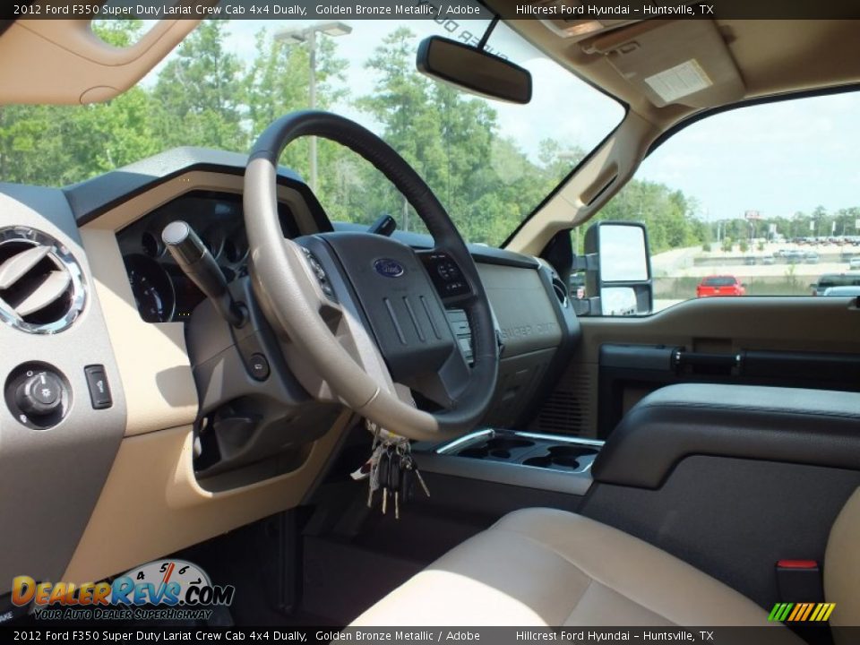2012 Ford F350 Super Duty Lariat Crew Cab 4x4 Dually Golden Bronze Metallic / Adobe Photo #32